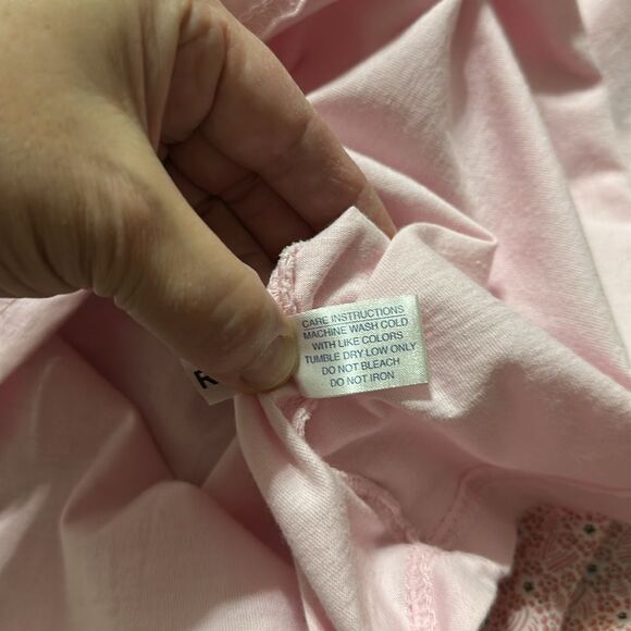 CUFFY’S L Pastel Colors Pink Blue Cape Cod Short Sleeve Relaxed Fit Cotton Tee - Picture 8 of 11